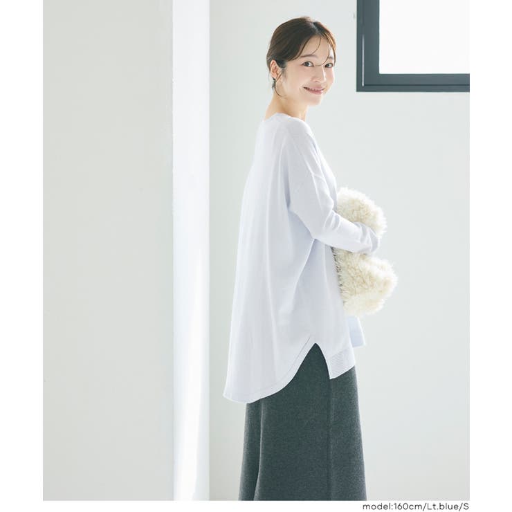 クルーネックニットチュニック | coca | 詳細画像21 