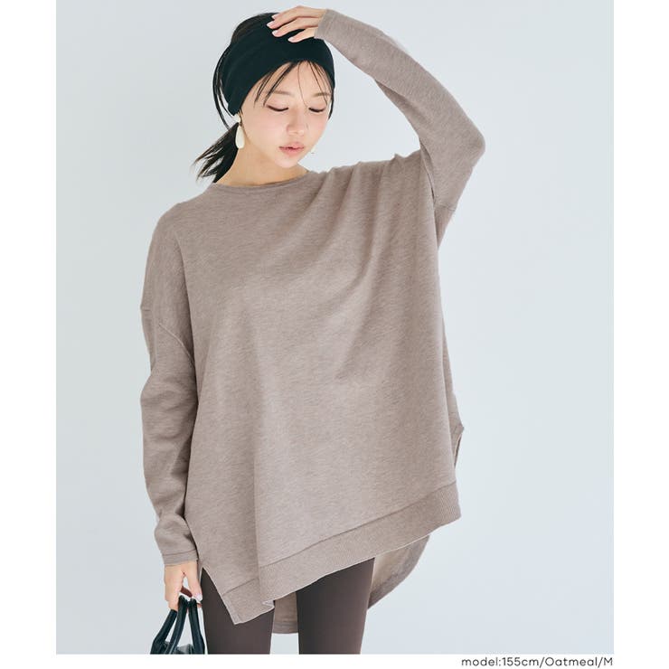 ［Oatmeal］ | クルーネックニットチュニック | coca