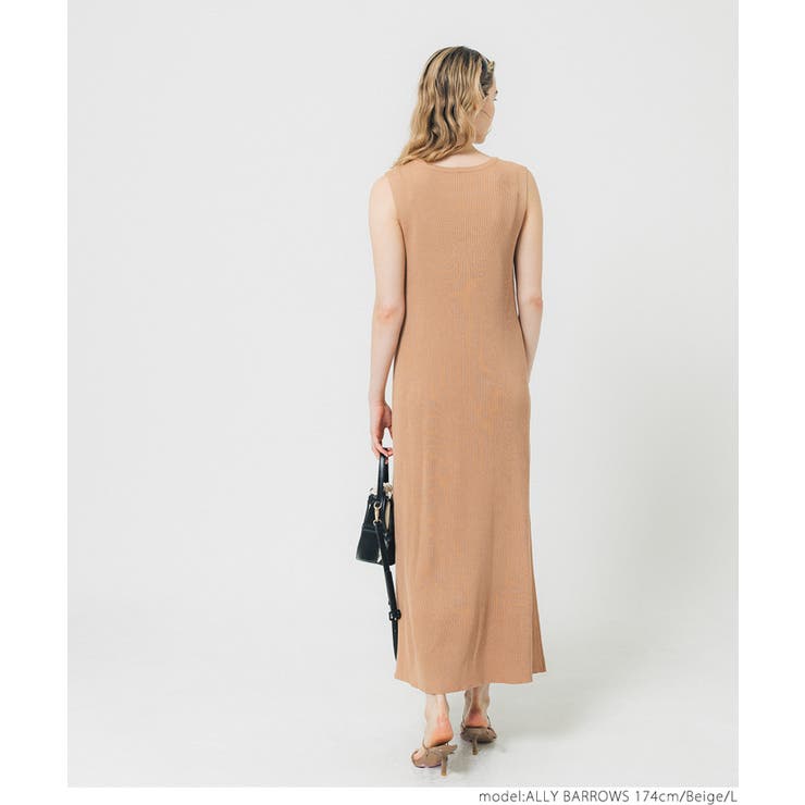 美品‼︎45R‼︎ノースリーブマキシワンピース KOEISTORE ワンピース レディース 秋 冬 秋冬 黒 ロングワンピース