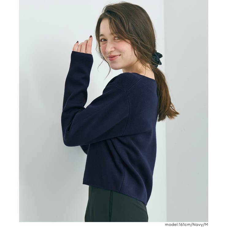 ＼25AW新色登場！／小ぶりな金ボタンがポイントの金ボタンニットカーディガン | coca | 詳細画像20 