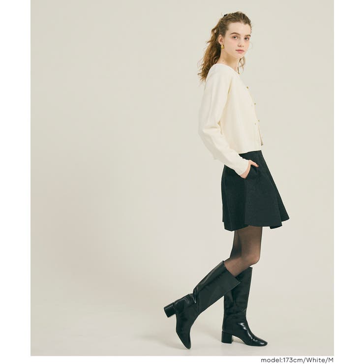 ＼25AW新色登場！／小ぶりな金ボタンがポイントの金ボタンニットカーディガン | coca | 詳細画像11 