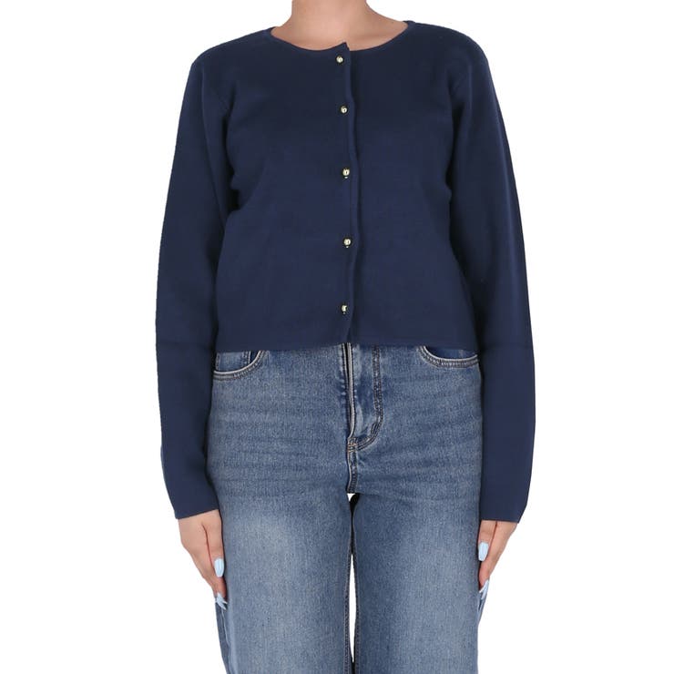 ＼25AW新色登場！／小ぶりな金ボタンがポイントの金ボタンニットカーディガン | coca | 詳細画像7 