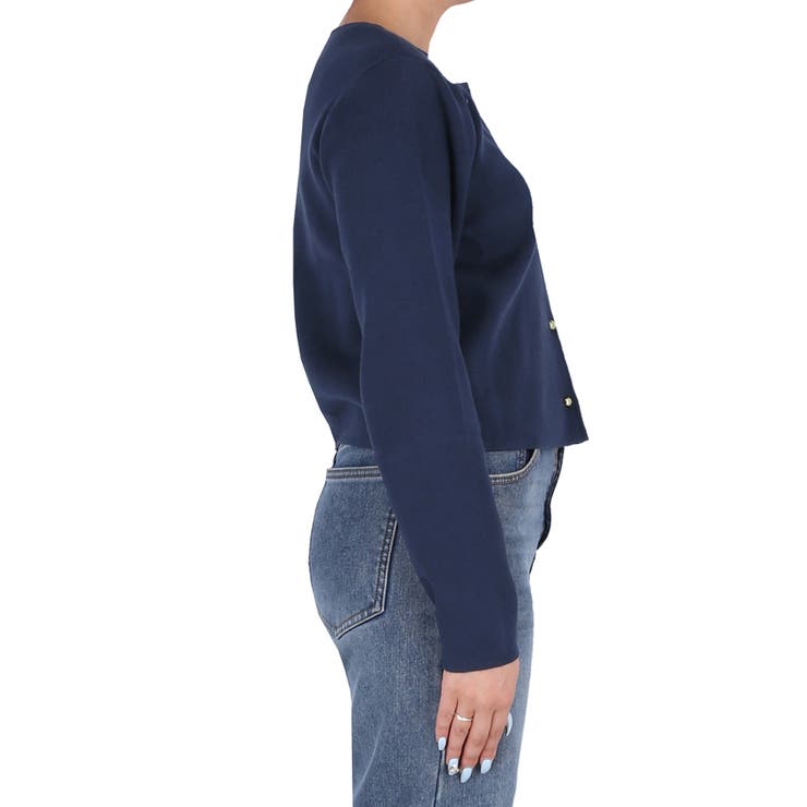 ＼25AW新色登場！／小ぶりな金ボタンがポイントの金ボタンニットカーディガン | coca | 詳細画像8 