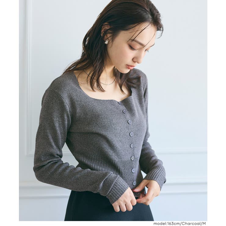 【新色追加】ハイゲージニットスクエアカーディガン | coca | 詳細画像20 