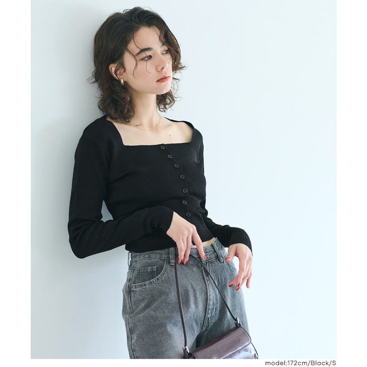 【新色追加】ハイゲージニットスクエアカーディガン | coca | 詳細画像21 