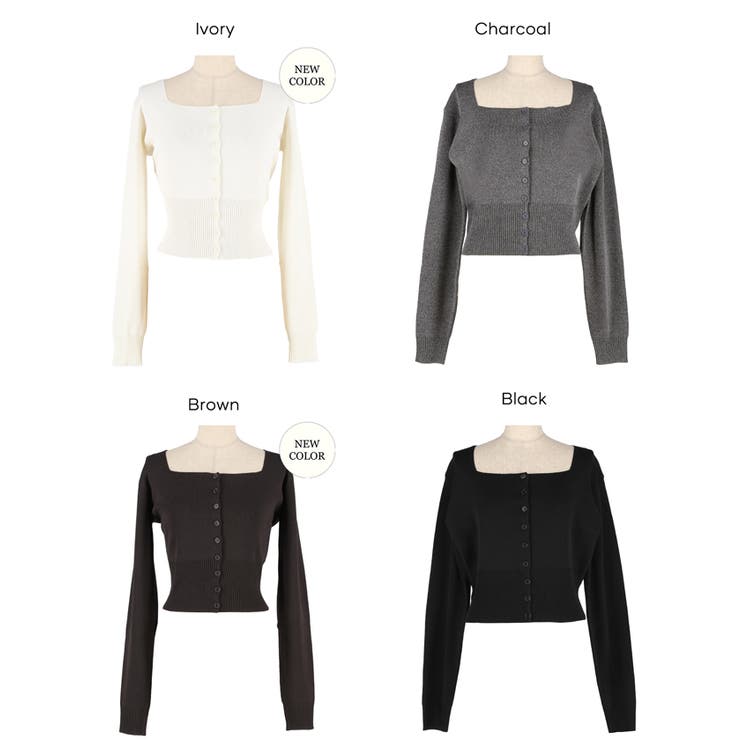 【新色追加】ハイゲージニットスクエアカーディガン | coca | 詳細画像28 