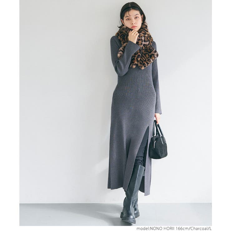 スリットニットドレス レディース | coca | 詳細画像17 