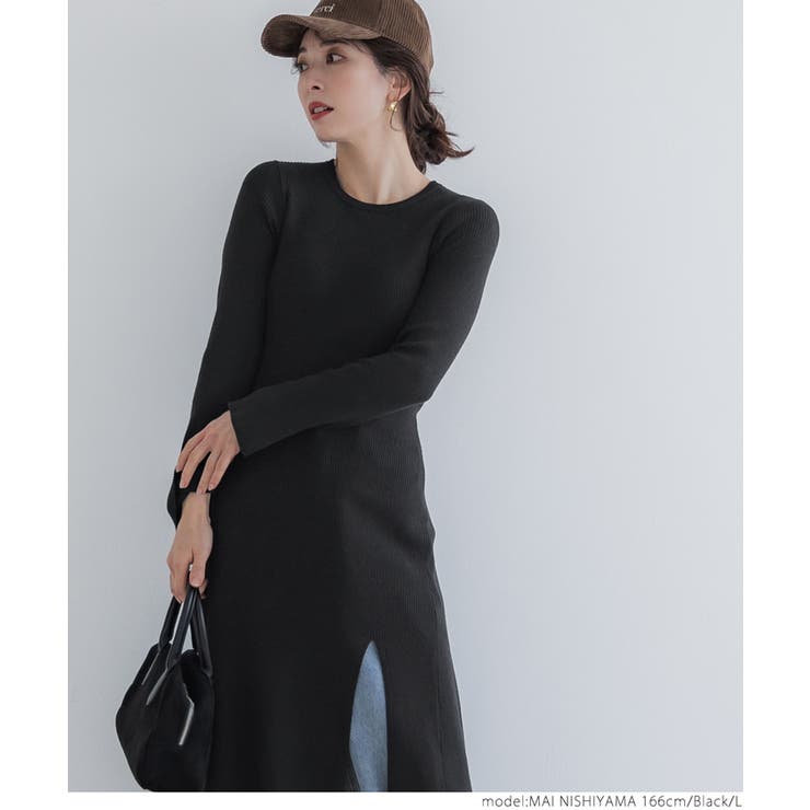 スリットニットドレス レディース | coca | 詳細画像8 