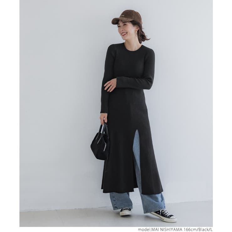 スリットニットドレス レディース | coca | 詳細画像11 