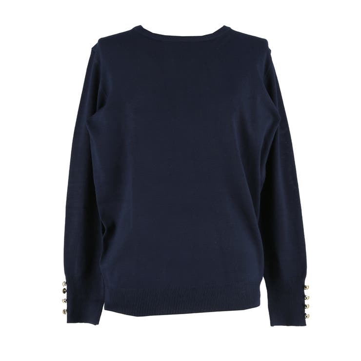 ゴールドボタンが華やぎをプラス。袖金ボタンニットトップス | coca | 詳細画像4 