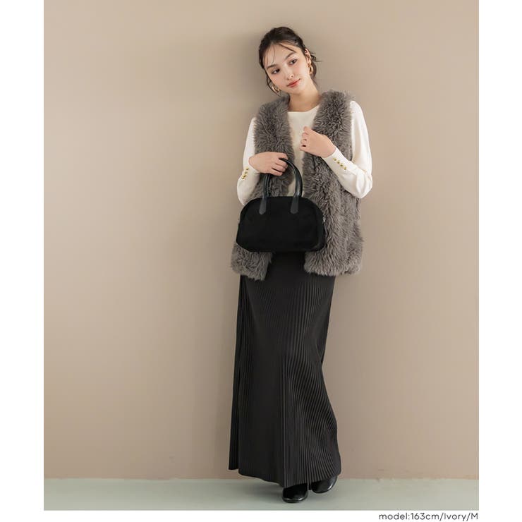 トップス cocona コカ coca ドッキングギャザーニットトップス （Border