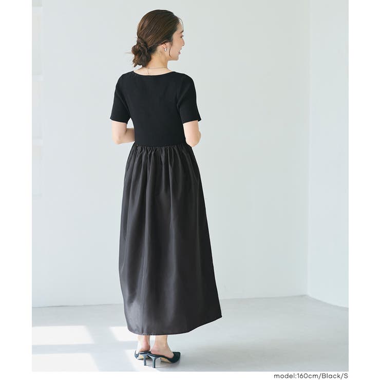 ドッキングボートネックワンピース[品番：PA000017364]｜coca