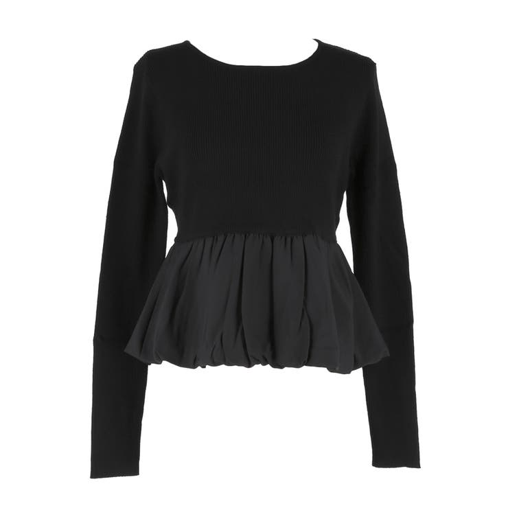 華やかさをプラスする、裾バルーンドッキングニットトップス | coca | 詳細画像2