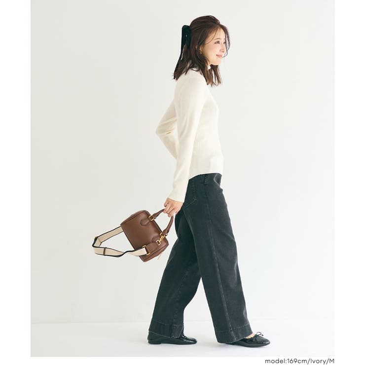 軽量ニット タートルネックラウンドヘム | coca | 詳細画像11 