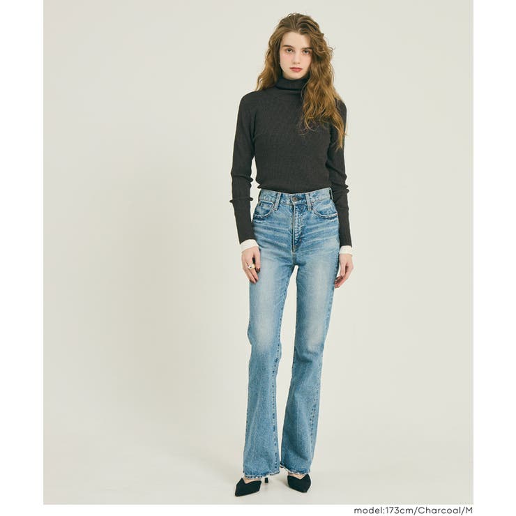 軽量ニット タートルネックラウンドヘム | coca | 詳細画像13 