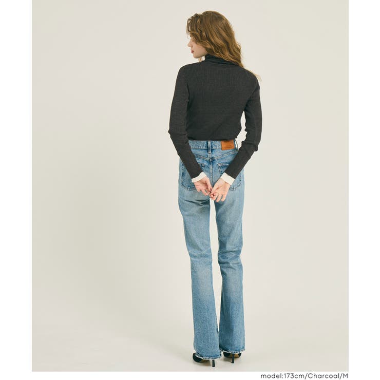 軽量ニット タートルネックラウンドヘム | coca | 詳細画像15 