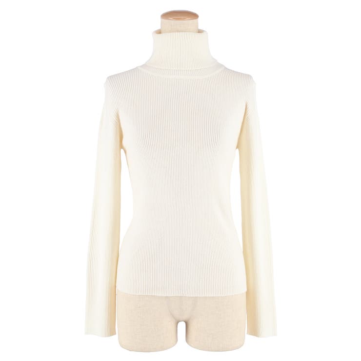 軽量ニット タートルネックラウンドヘム | coca | 詳細画像2 