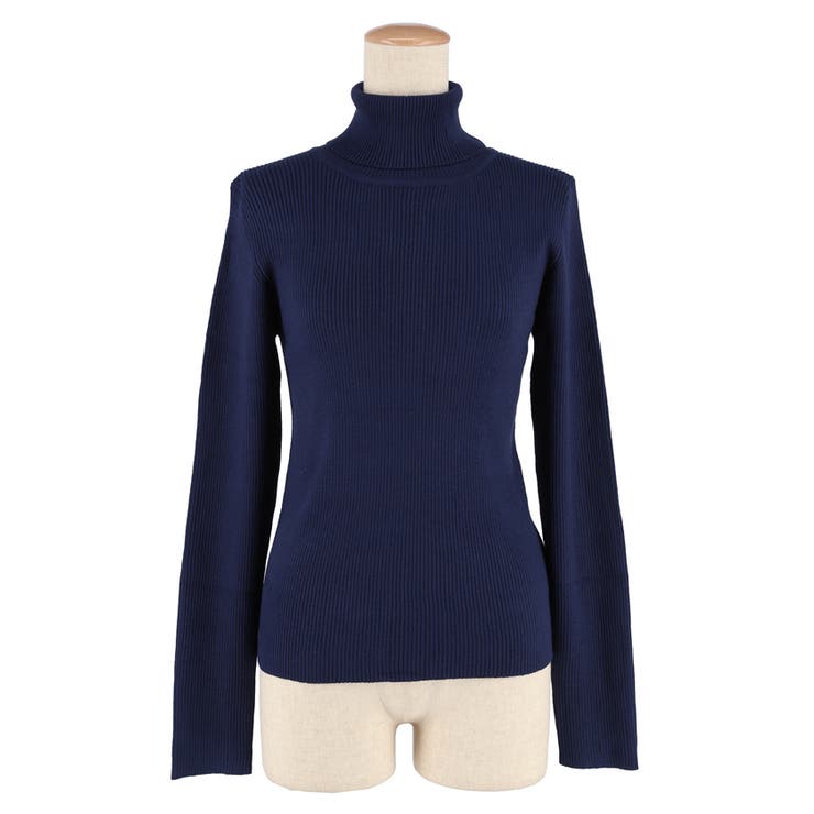 軽量ニット タートルネックラウンドヘム | coca | 詳細画像3 