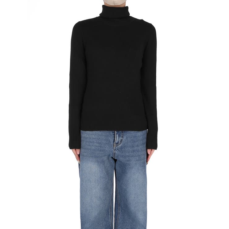 軽量ニット タートルネックラウンドヘム | coca | 詳細画像6 