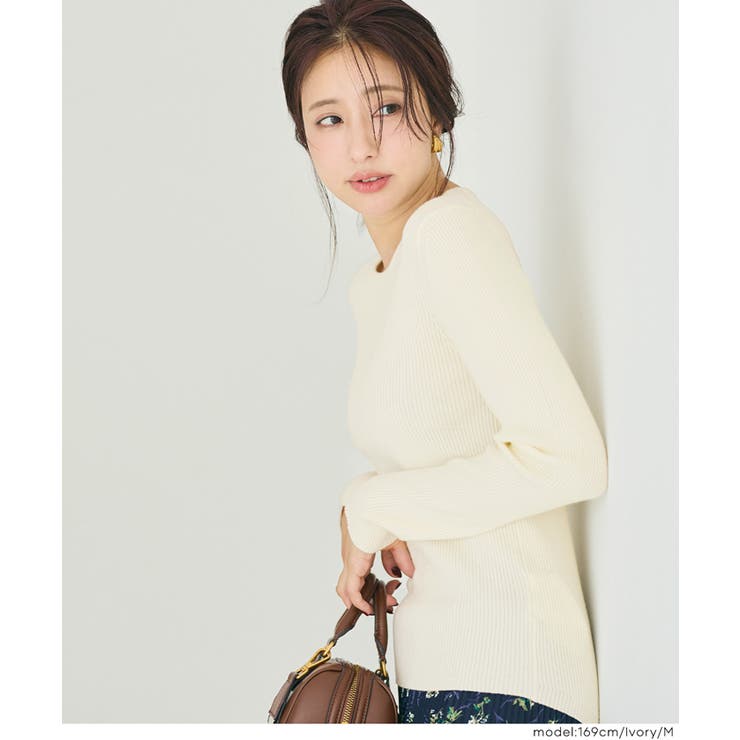 軽量ニット クルーネックラウンドヘム | coca | 詳細画像11 