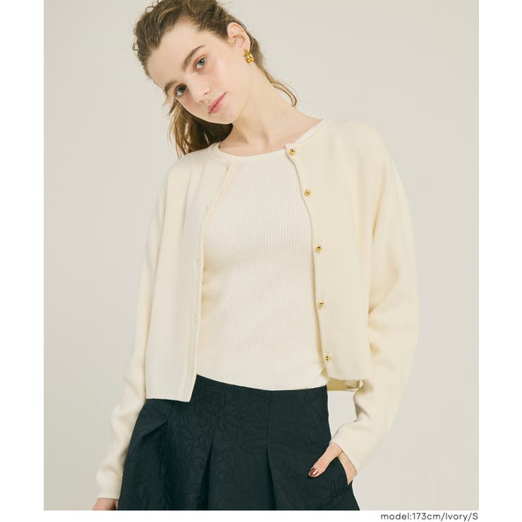 軽量ニット クルーネックラウンドヘム | coca | 詳細画像12 