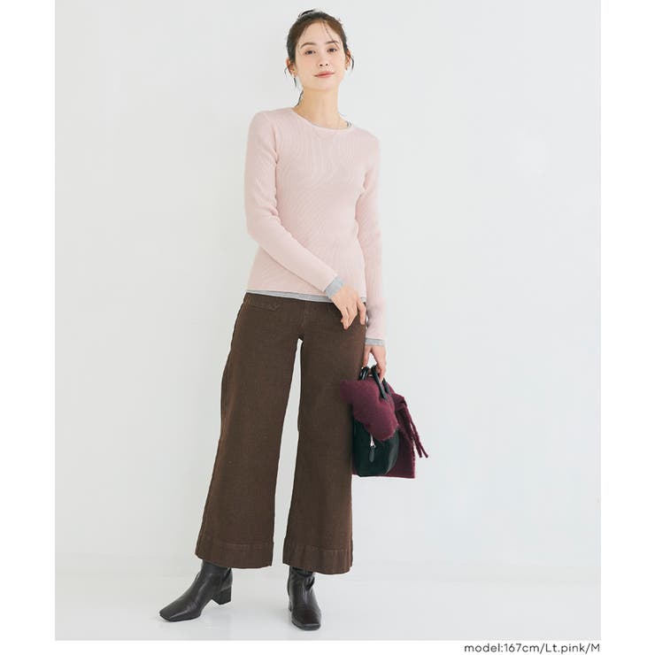 軽量ニット クルーネックラウンドヘム | coca | 詳細画像14 