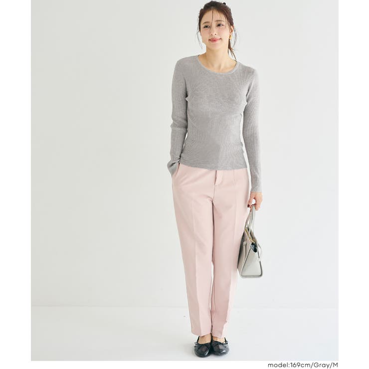 軽量ニット クルーネックラウンドヘム | coca | 詳細画像18 