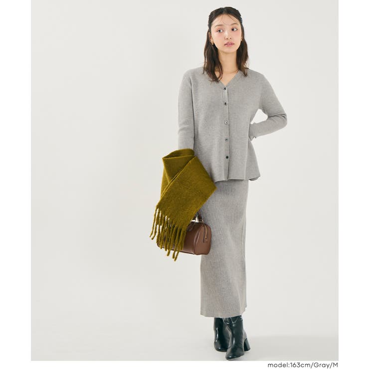 [Gray] | カーディガンスカートセットアップ | coca