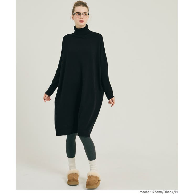 1枚でサマになる、タートルニットワンピース | coca | 詳細画像11 