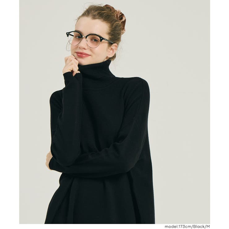 1枚でサマになる、タートルニットワンピース | coca | 詳細画像8 