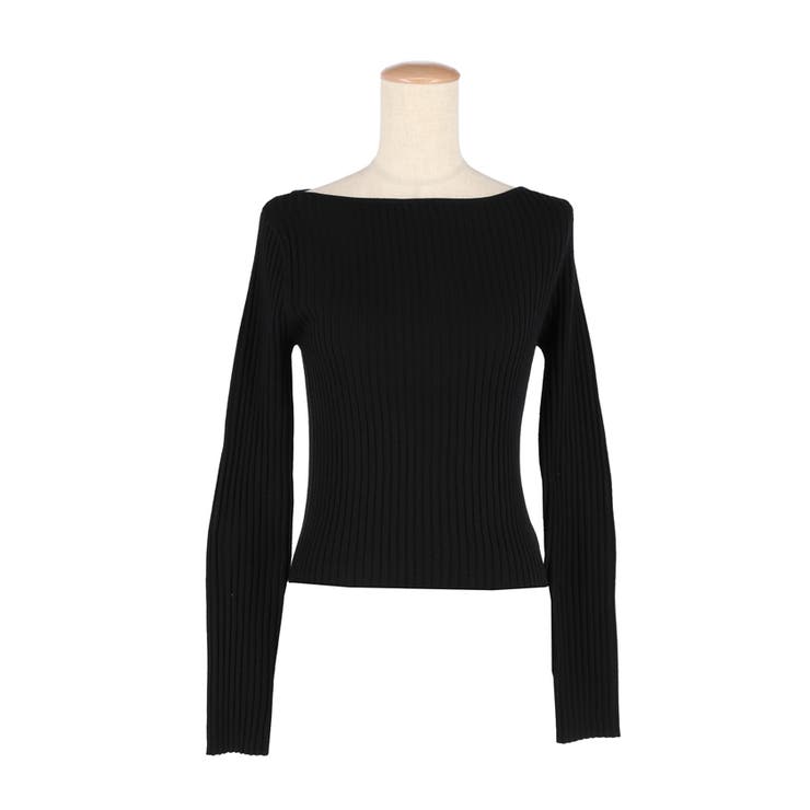 ボートネックリブニットトップス レディース | coca | 詳細画像3 