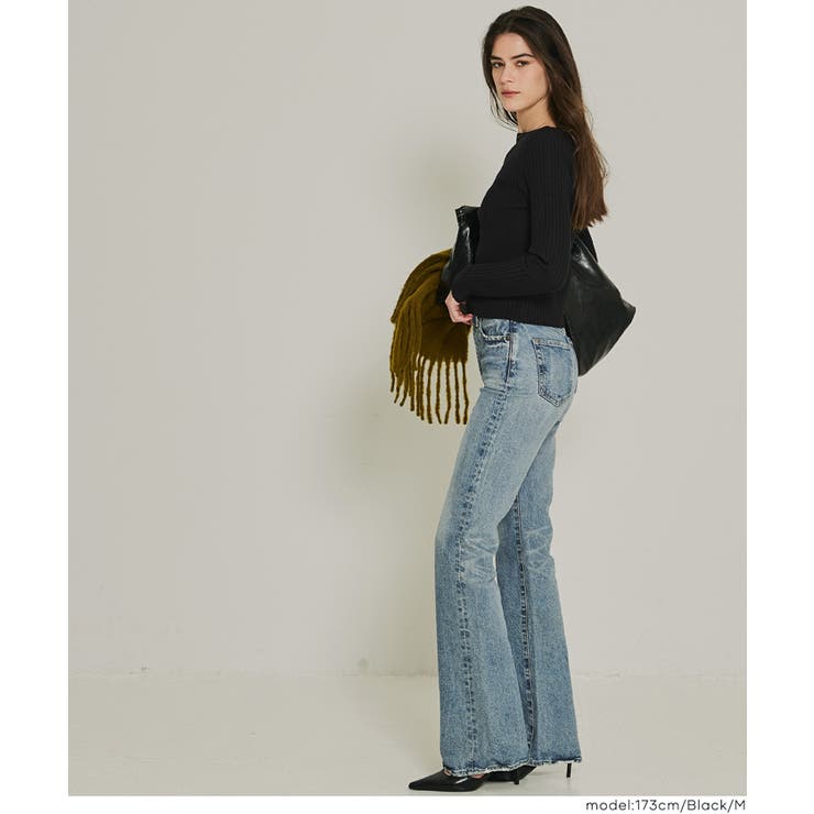 ボートネックリブニットトップス レディース | coca | 詳細画像10 