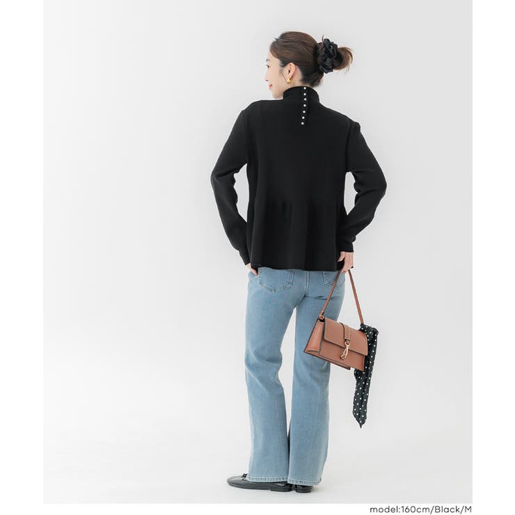 ボトルネックバックパールニット | coca | 詳細画像11 