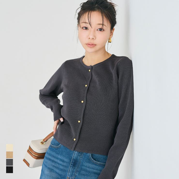 スプリングニット金ボタンカーディガン | coca | 詳細画像1 