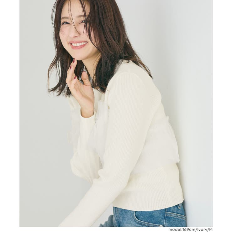 チュールドッキングリブニット | coca | 詳細画像11 