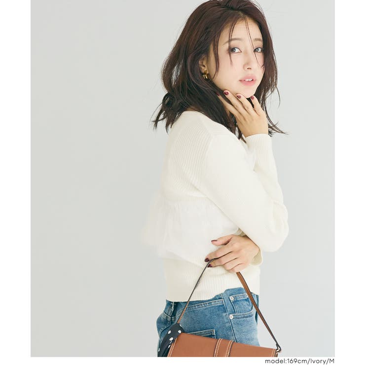 チュールドッキングリブニット | coca | 詳細画像13 