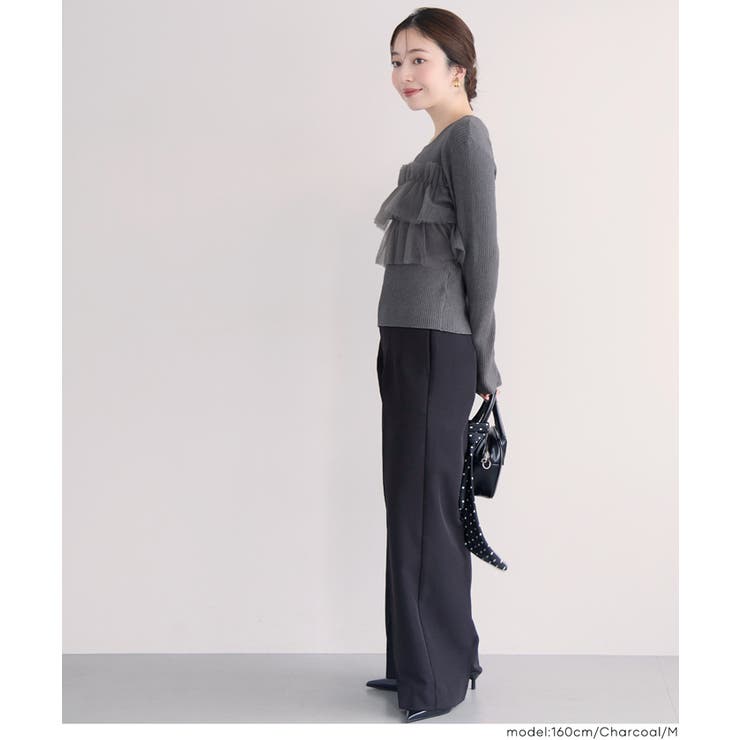 チュールドッキングリブニット | coca | 詳細画像17 