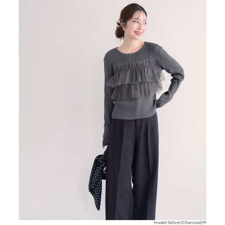 チュールドッキングリブニット | coca | 詳細画像19 