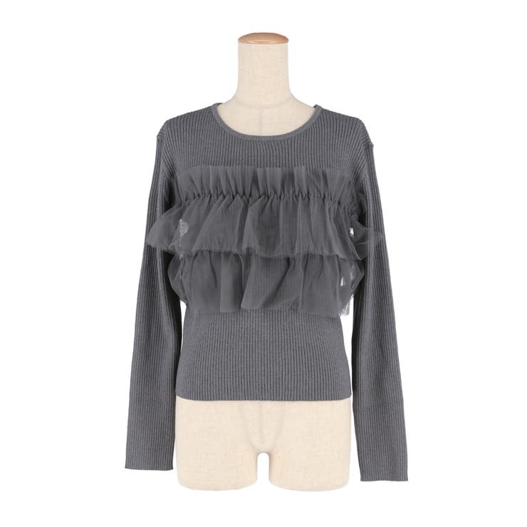 チュールドッキングリブニット | coca | 詳細画像3 