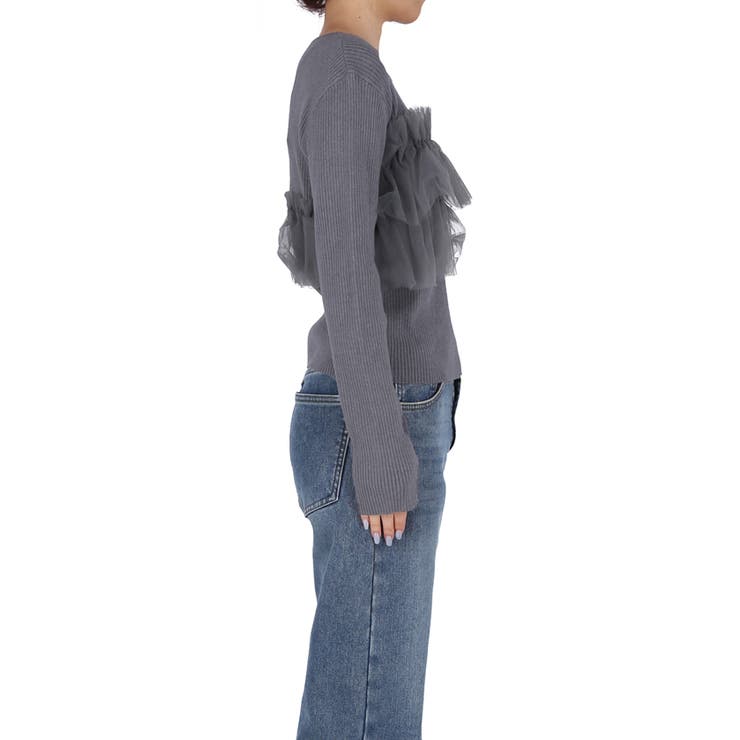 チュールドッキングリブニット | coca | 詳細画像5 