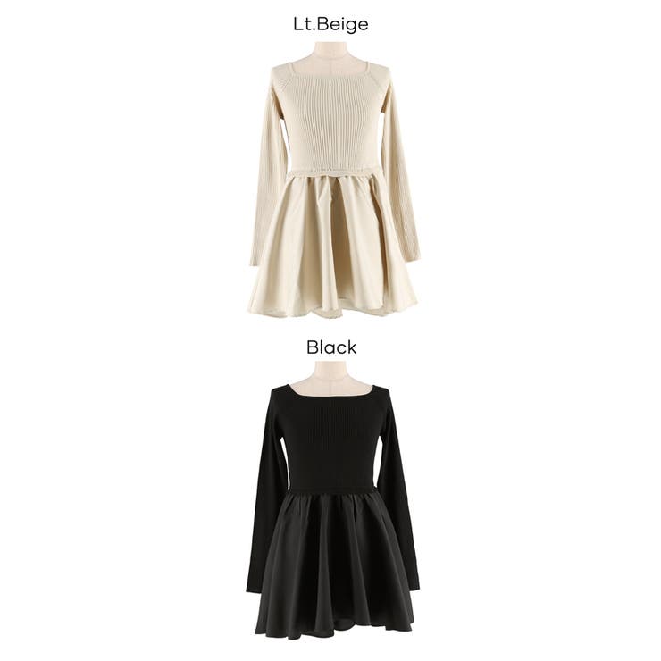 異素材切り替えニットトップス | coca | 詳細画像21 