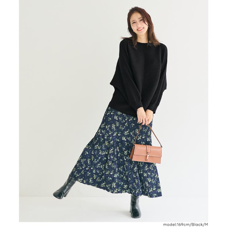 太リブボートネックドルマンニット | coca | 詳細画像8 