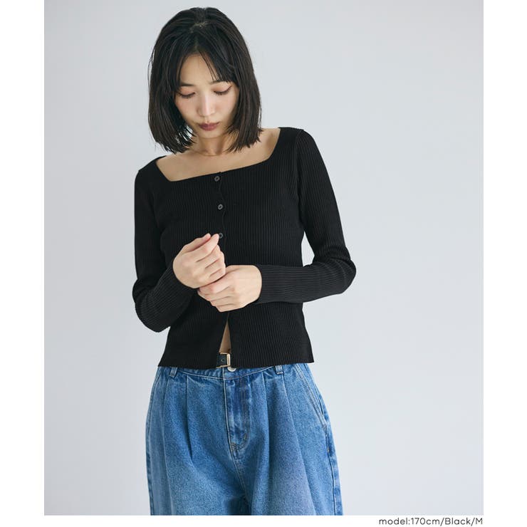 スクエアニットボタントップス レディース | coca | 詳細画像12 