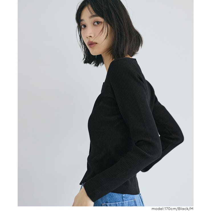 スクエアニットボタントップス レディース | coca | 詳細画像15 