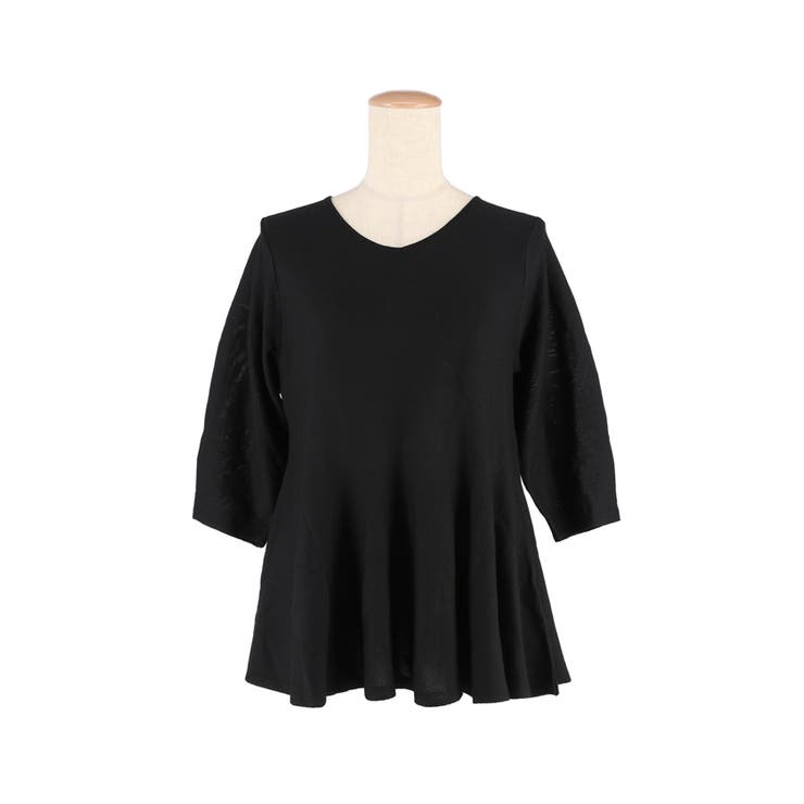 バックパールペプラムニットトップス | coca | 詳細画像3 