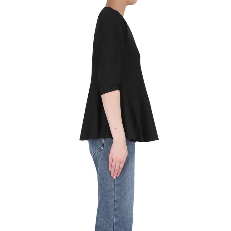 バックパールペプラムニットトップス | coca | 詳細画像5 