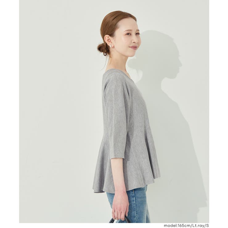 バックパールペプラムニットトップス | coca | 詳細画像8 