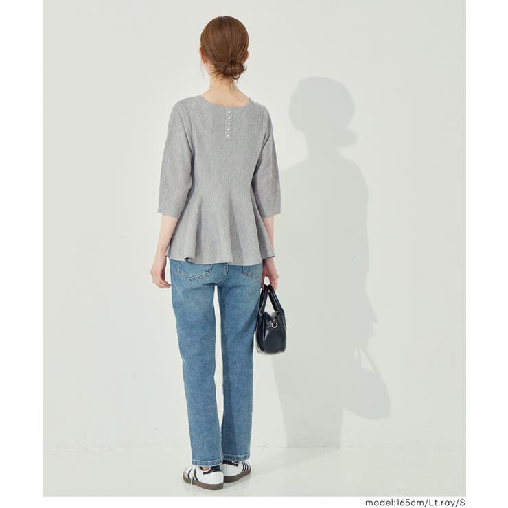 バックパールペプラムニットトップス | coca | 詳細画像9 