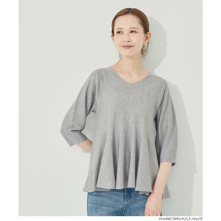 バックパールペプラムニットトップス | coca | 詳細画像10 