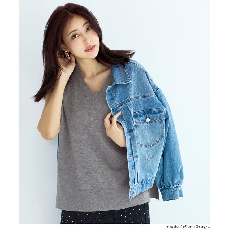 ニットVネックベスト | coca | 詳細画像12 